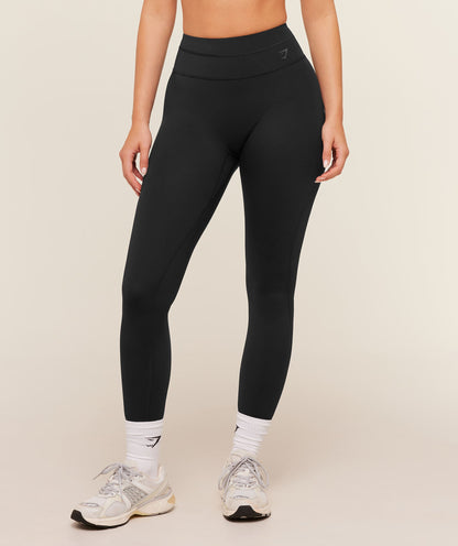 Women's Gymshark Crossover Back Leggings Black