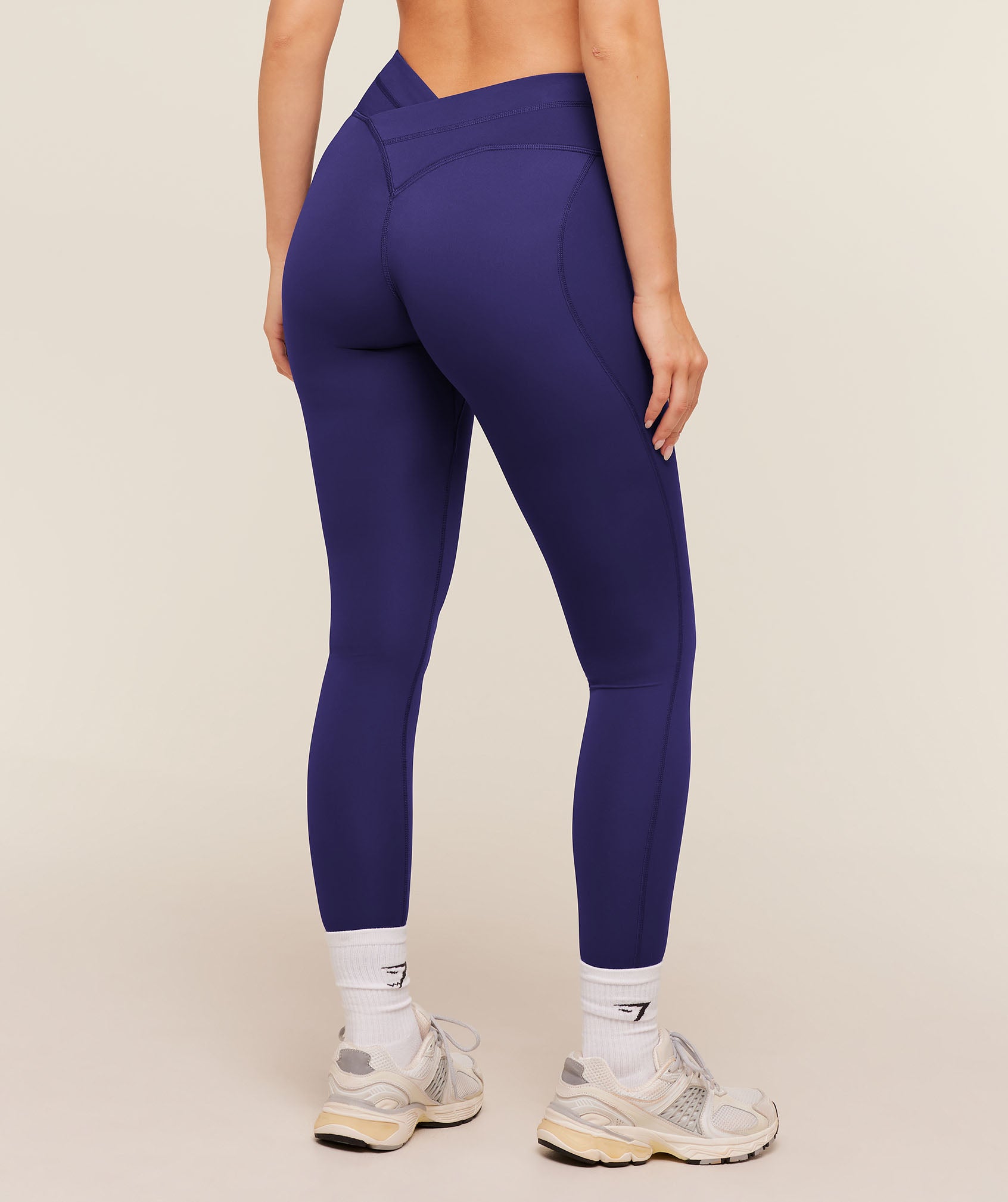 Women's Gymshark Crossover Back Leggings Indigo Purple