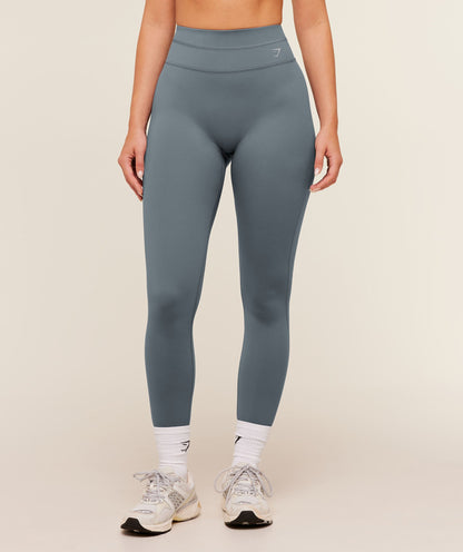Women's Gymshark Crossover Back Leggings Iron Blue