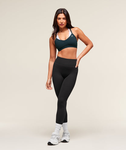 Women's Gymshark Double Up Sports Bra Deep Petrol Blue
