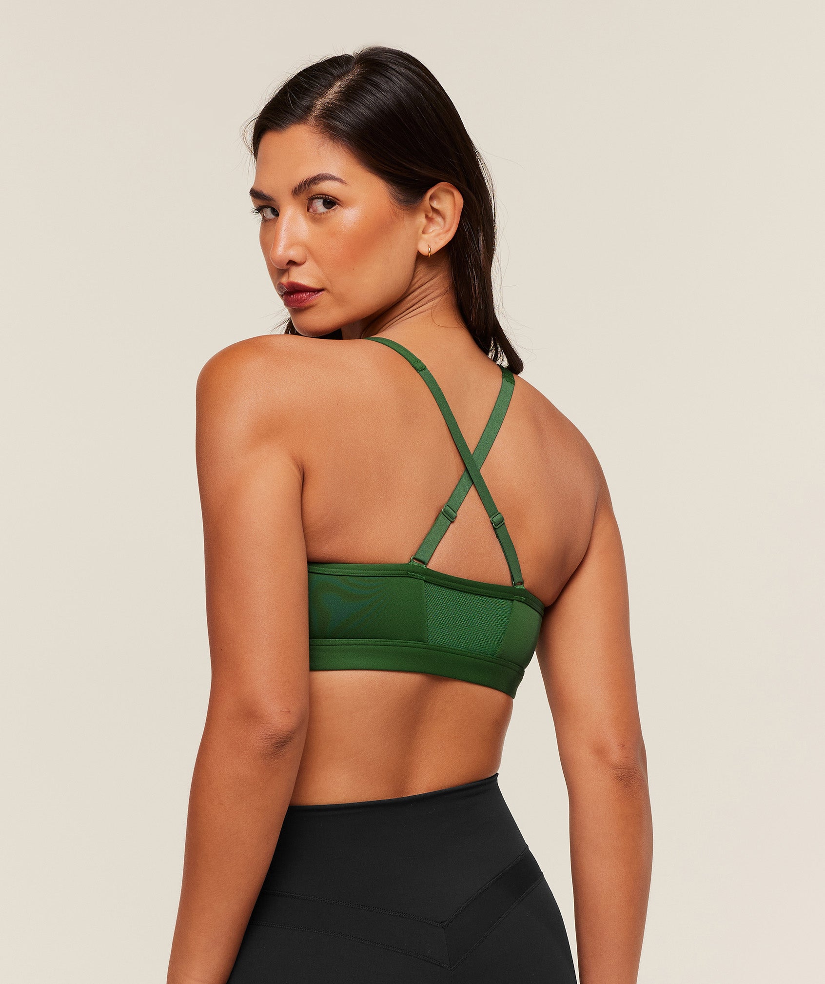 Women's Gymshark Ruched Sports Bra Athletic Green