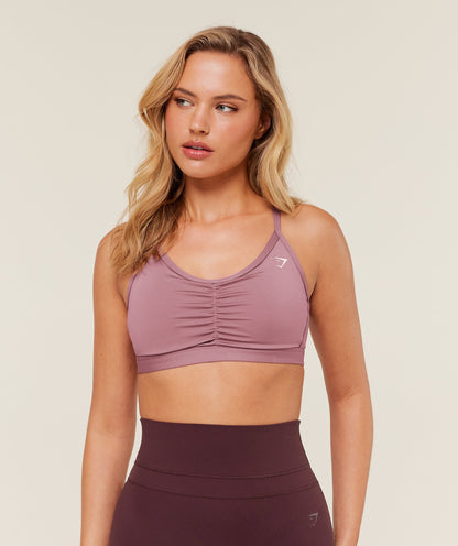 Women's Gymshark Ruched Sports Bra Calm Pink