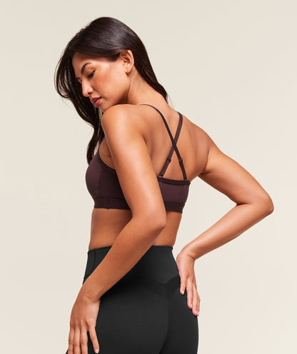 Women's Gymshark Ruched Sports Bra Cherry Purple