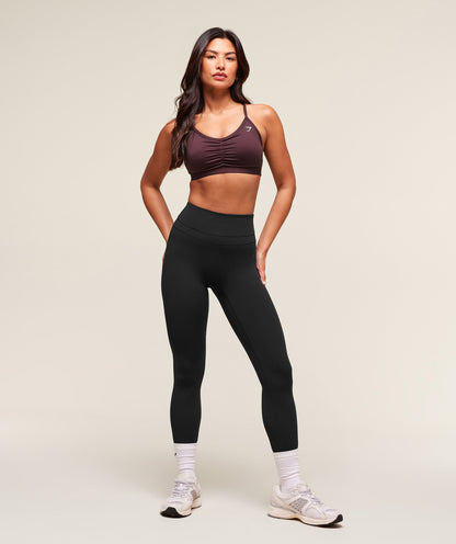 Women's Gymshark Ruched Sports Bra Cherry Purple
