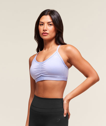 Women's Gymshark Ruched Sports Bra Peri Blue