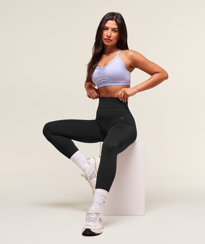 Women's Gymshark Ruched Sports Bra Peri Blue