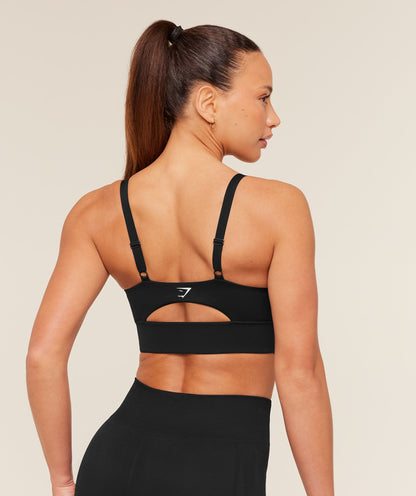 Women's Gymshark Twist Front Sports Bra Black