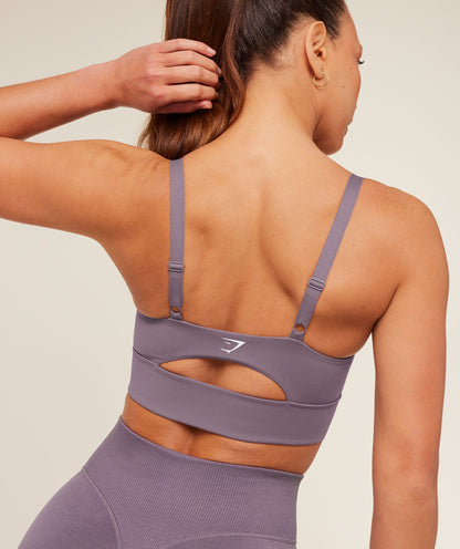 Women's Gymshark Twist Front Sports Bra Dusk Purple