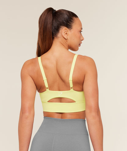 Women's Gymshark Twist Front Sports Bra Sorbet Yellow