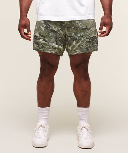 Gymshark Lifting Mesh 5" Shorts Chalk Green