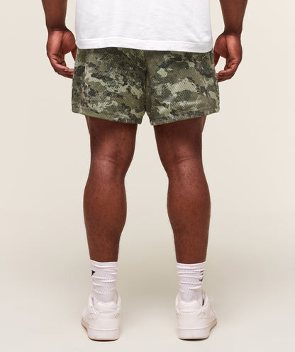 Gymshark Lifting Mesh 5" Shorts Chalk Green
