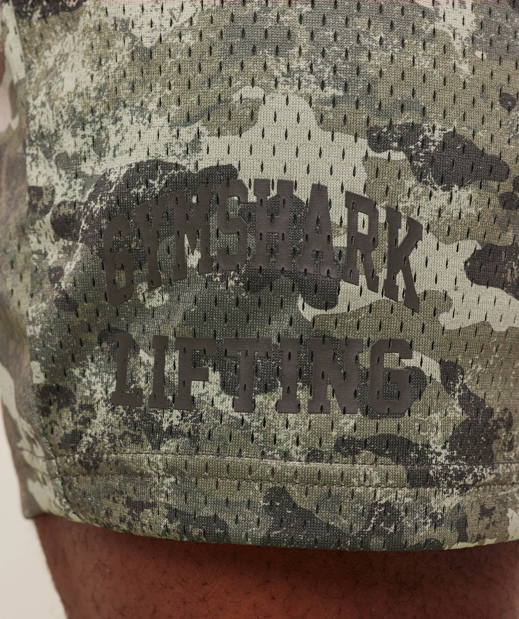 Gymshark Lifting Mesh 5" Shorts Chalk Green