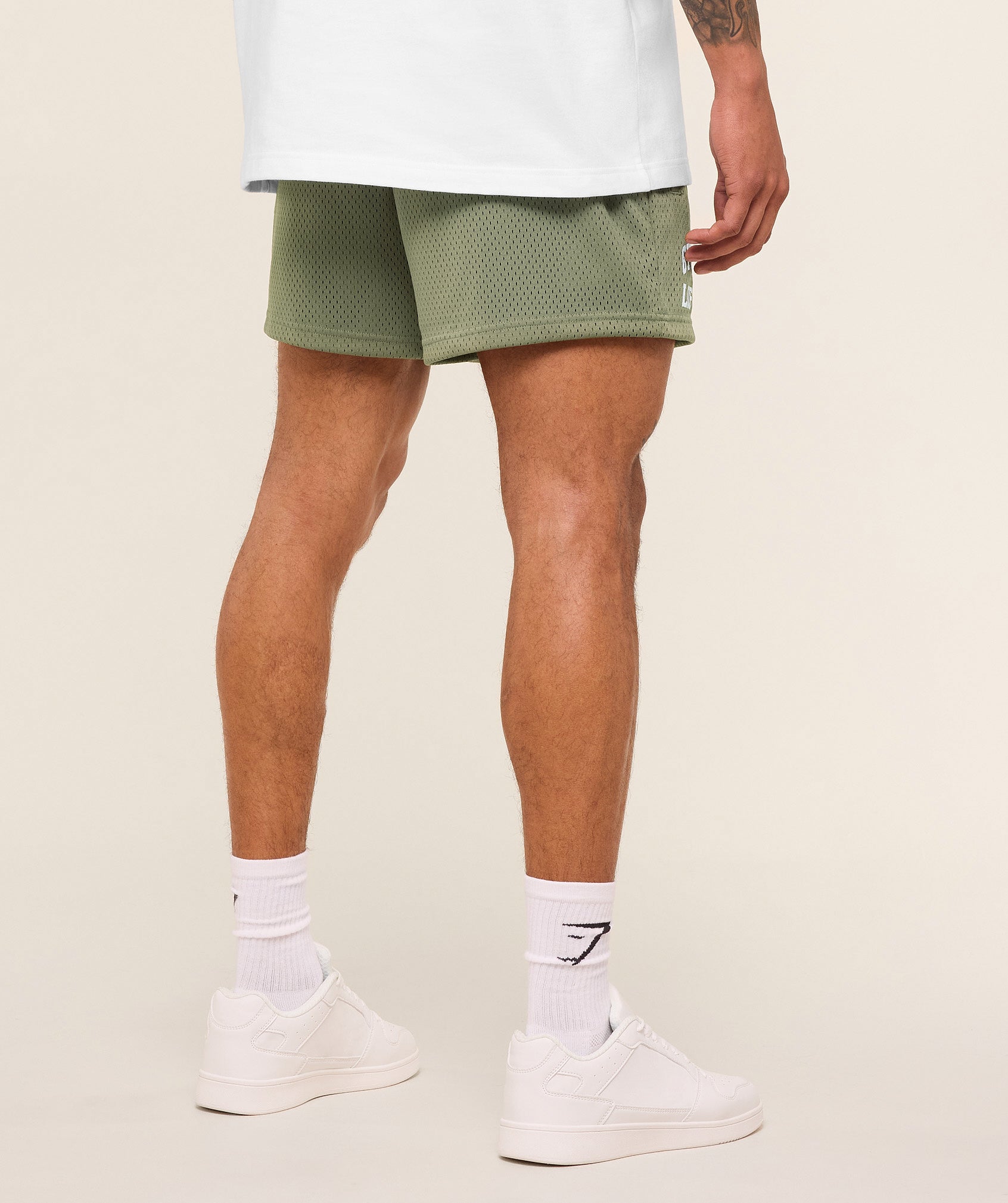 Gymshark Lifting Mesh 5" Shorts Base Green