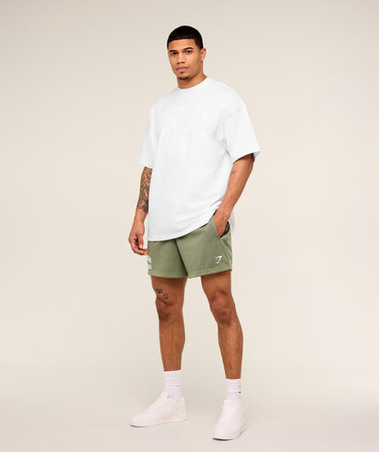 Gymshark Lifting Mesh 5" Shorts Base Green