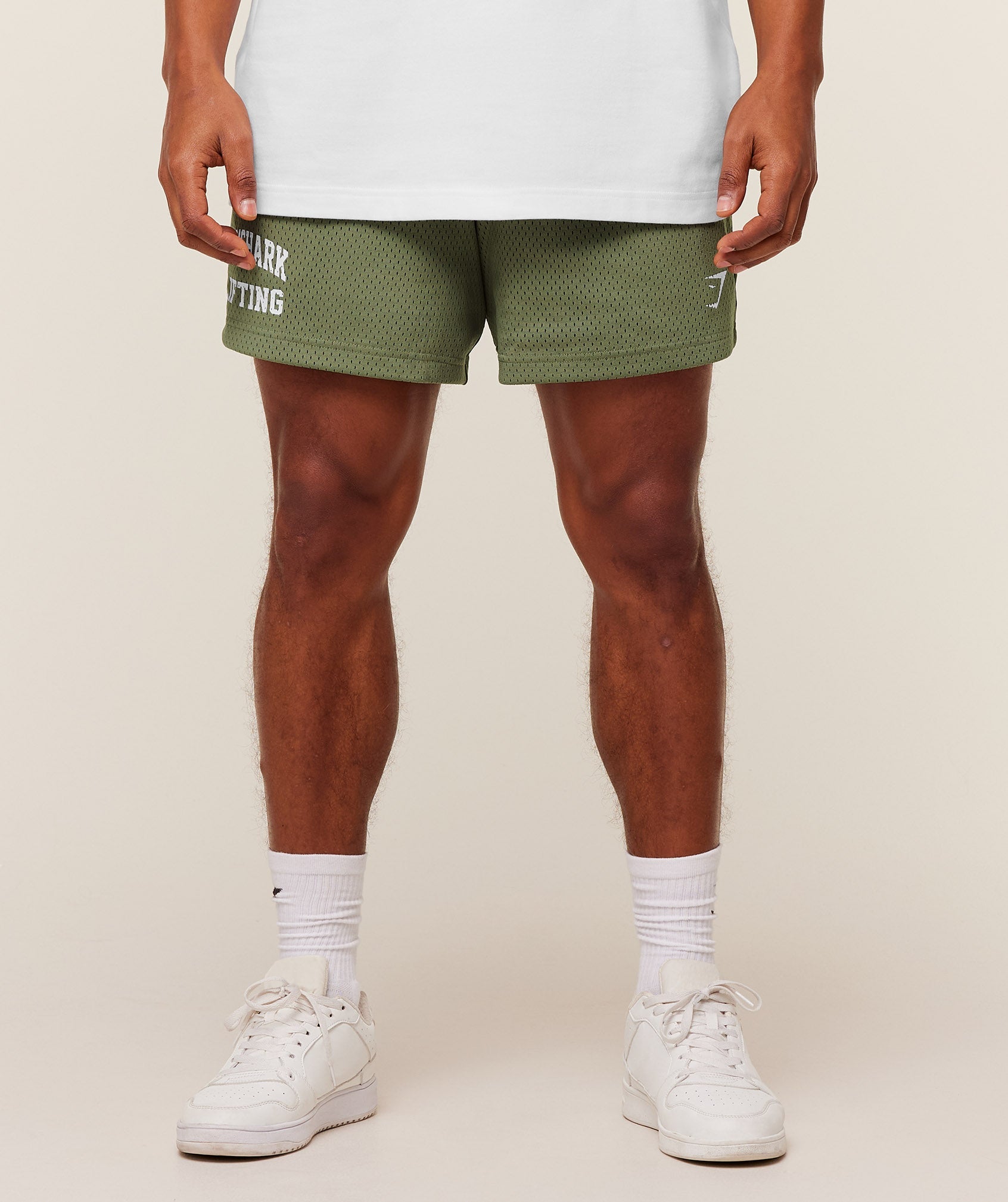 Gymshark Lifting Mesh 5" Shorts Gs Grounded Green