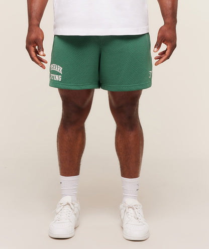 Gymshark Lifting Mesh 5" Shorts Lift Green