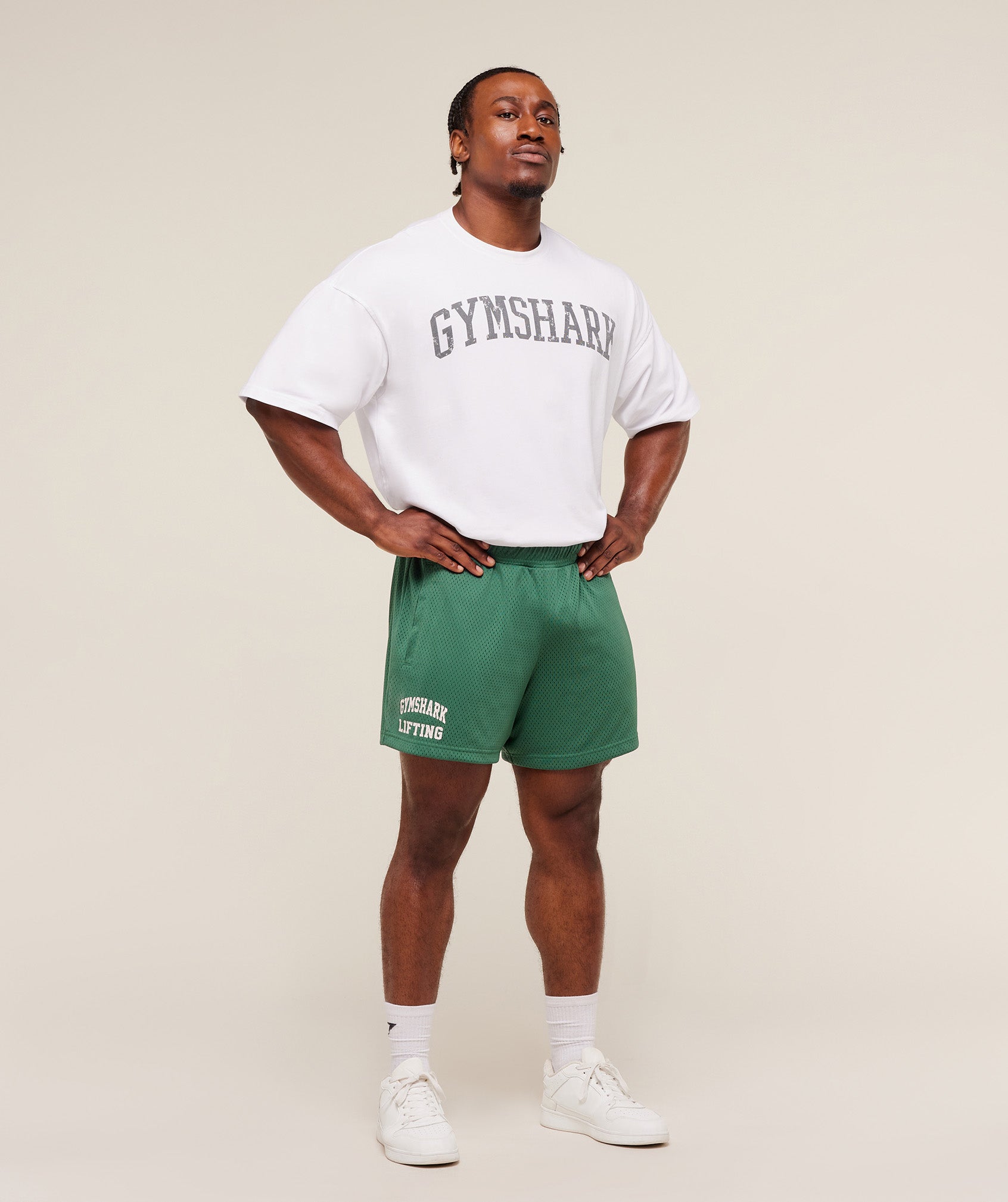 Gymshark Lifting Mesh 5" Shorts Lift Green