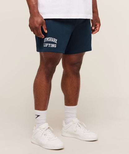 Gymshark Lifting Mesh 5" Shorts Navy