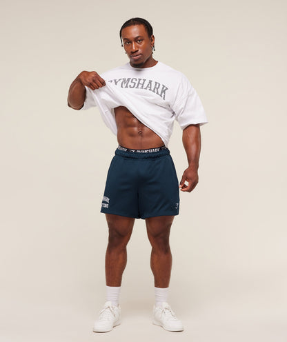 Gymshark Lifting Mesh 5" Shorts Navy