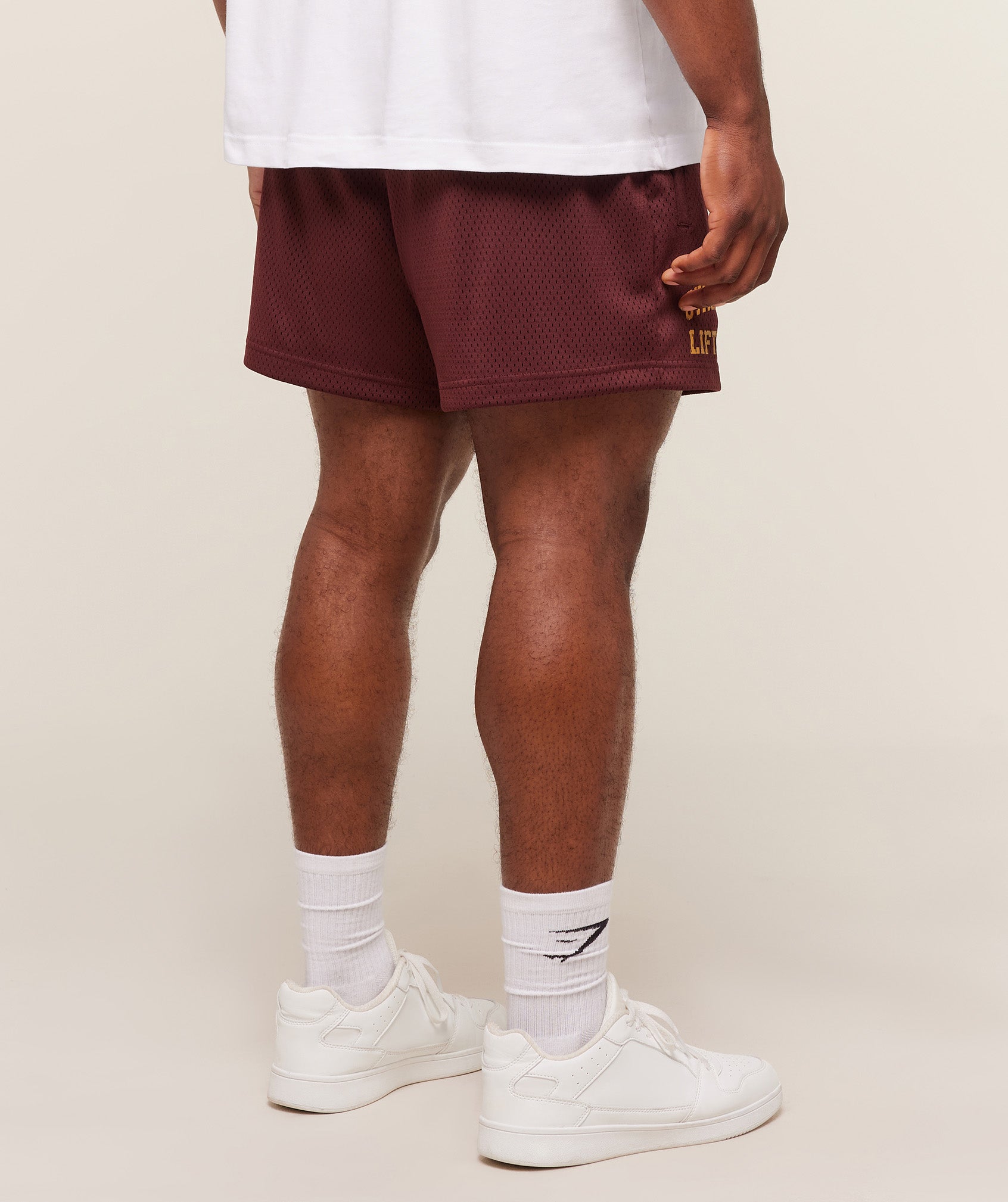 Gymshark Lifting Mesh 5" Shorts Rich Maroon