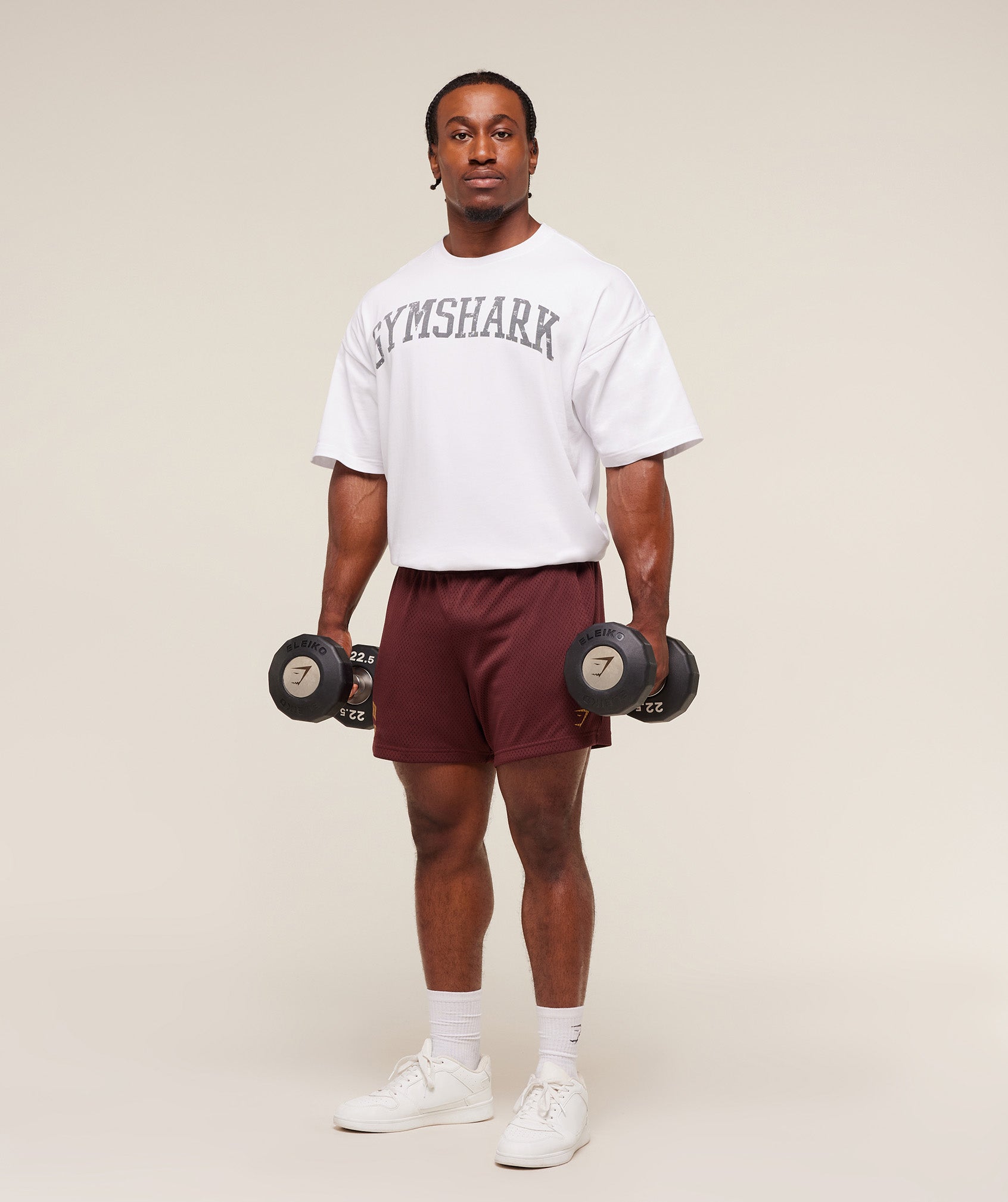 Gymshark Lifting Mesh 5" Shorts Rich Maroon