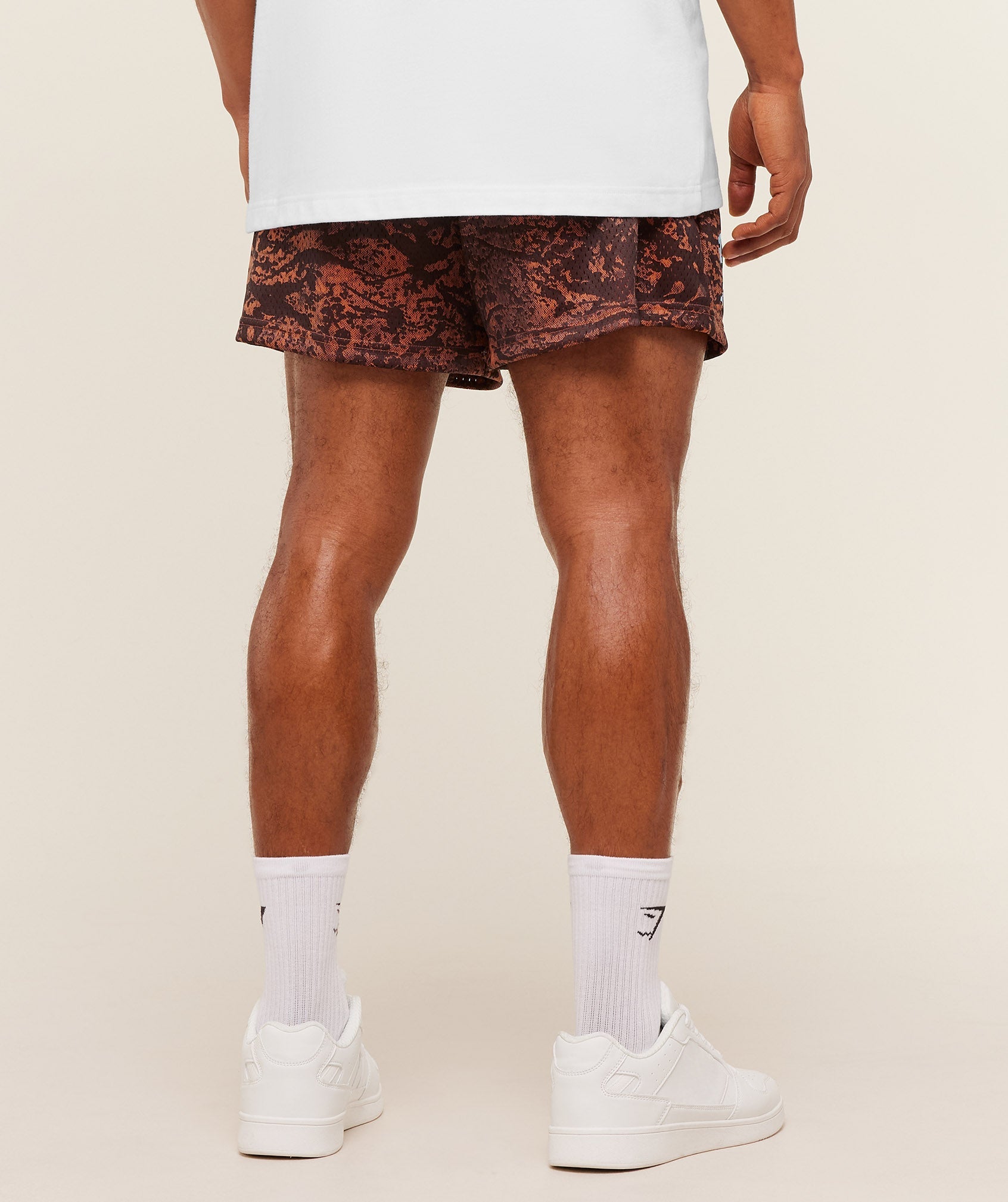 Gymshark Lifting Mesh 5" Shorts Terracotta Orange