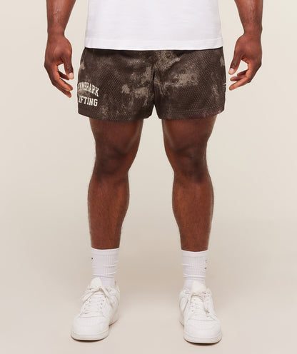 Gymshark Lifting Mesh 5" Shorts Lifestyle Brown