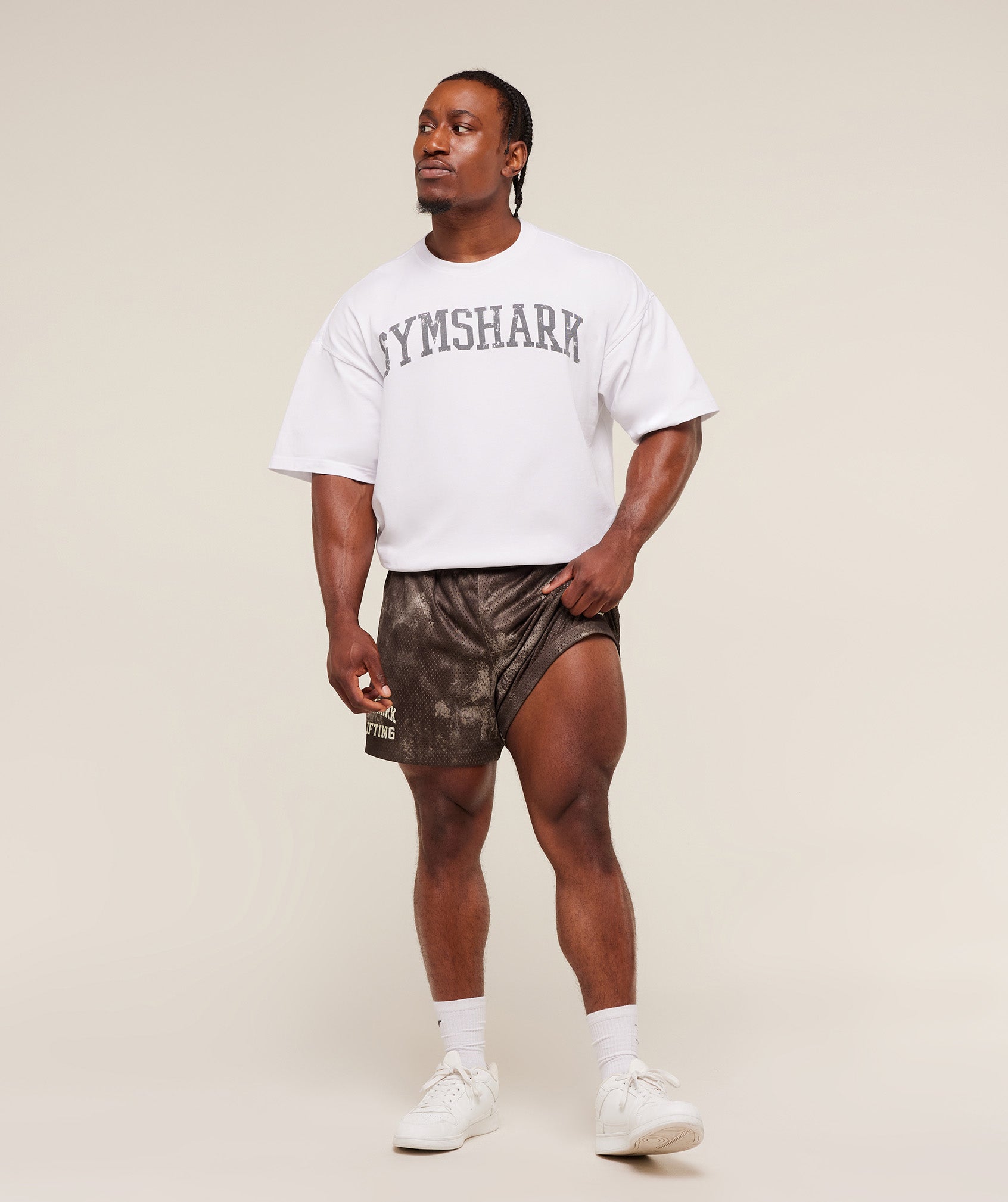 Gymshark Lifting Mesh 5" Shorts Lifestyle Brown