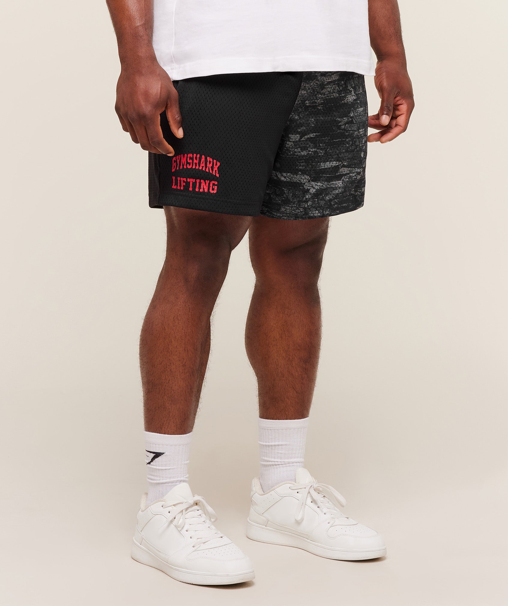 Gymshark Lifting Mesh 5" Shorts Ash Grey