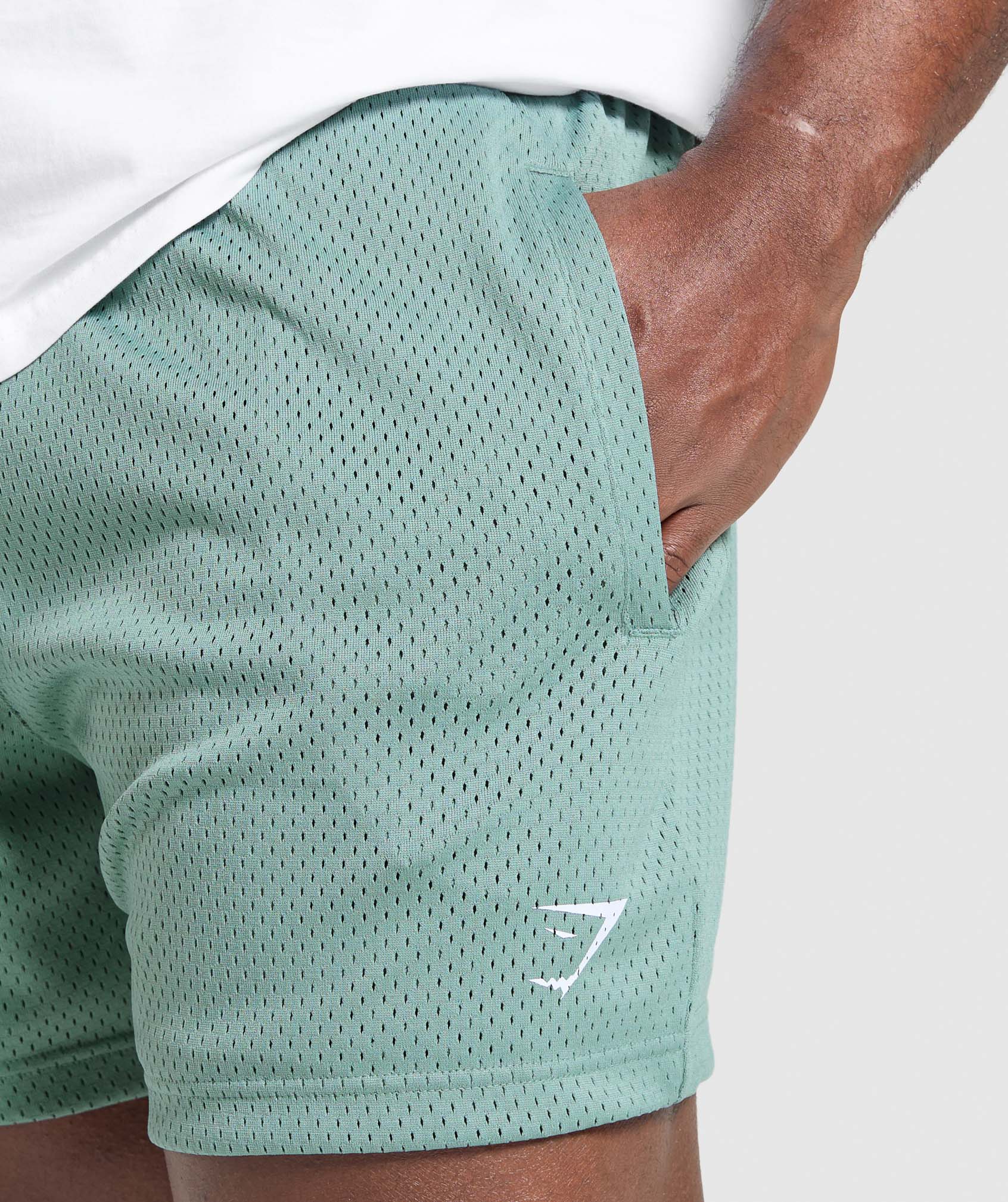 Gymshark Lifting Mesh 5" Shorts Celeste Blue