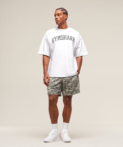 Gymshark Lifting Mesh 5" Shorts Camo Brown