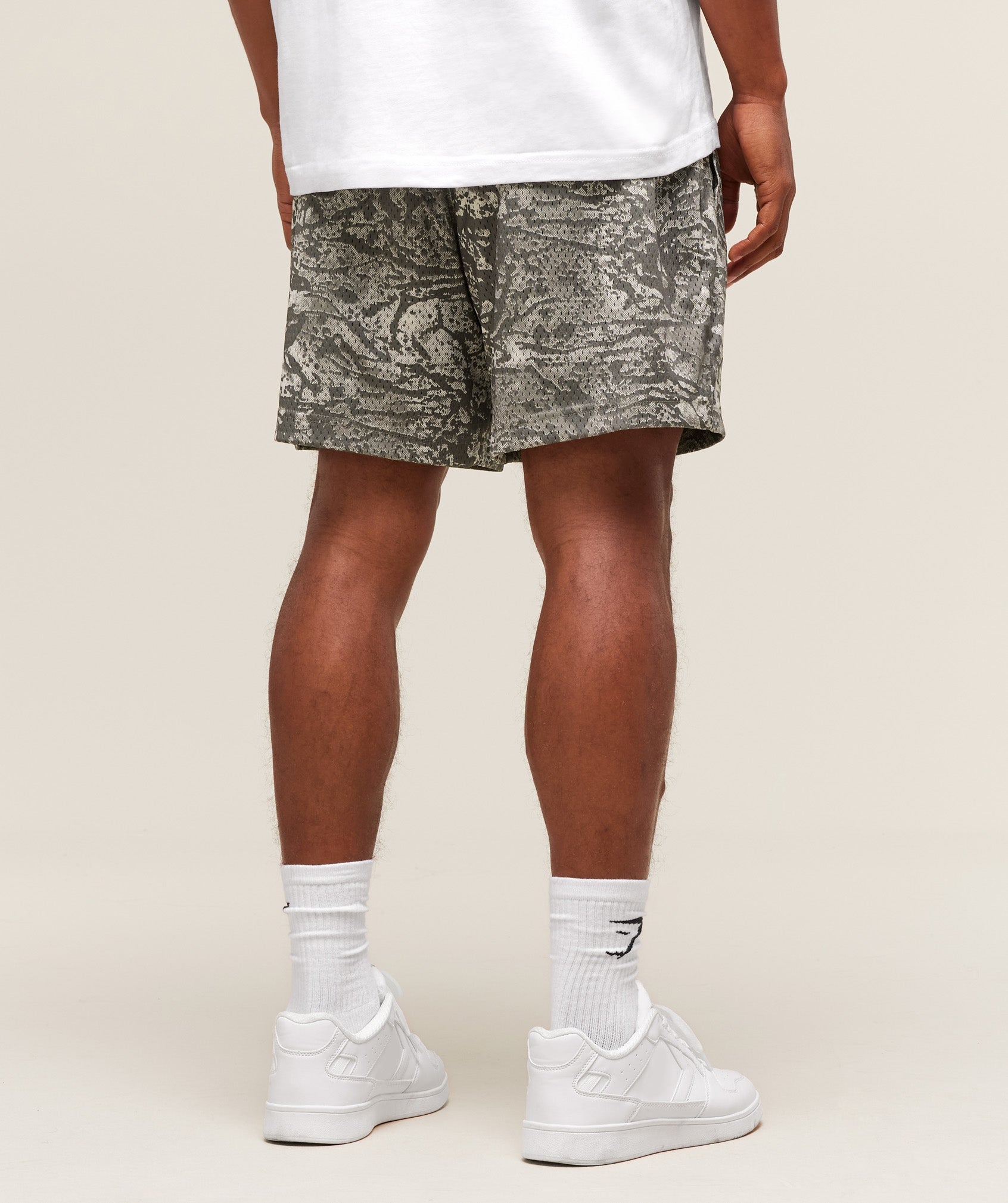 Gymshark Lifting Mesh 5" Shorts Camo Brown