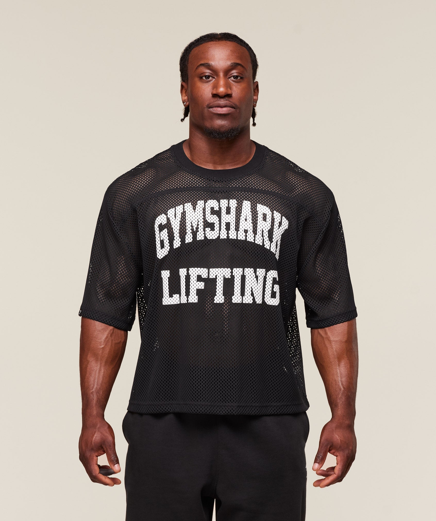 Gymshark Mesh Oversized T-Shirt Black