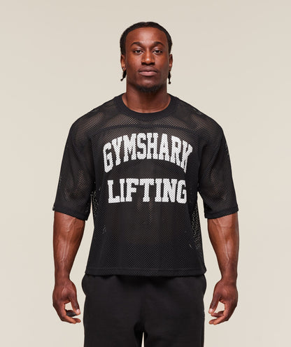 Gymshark Mesh Oversized T-Shirt Black