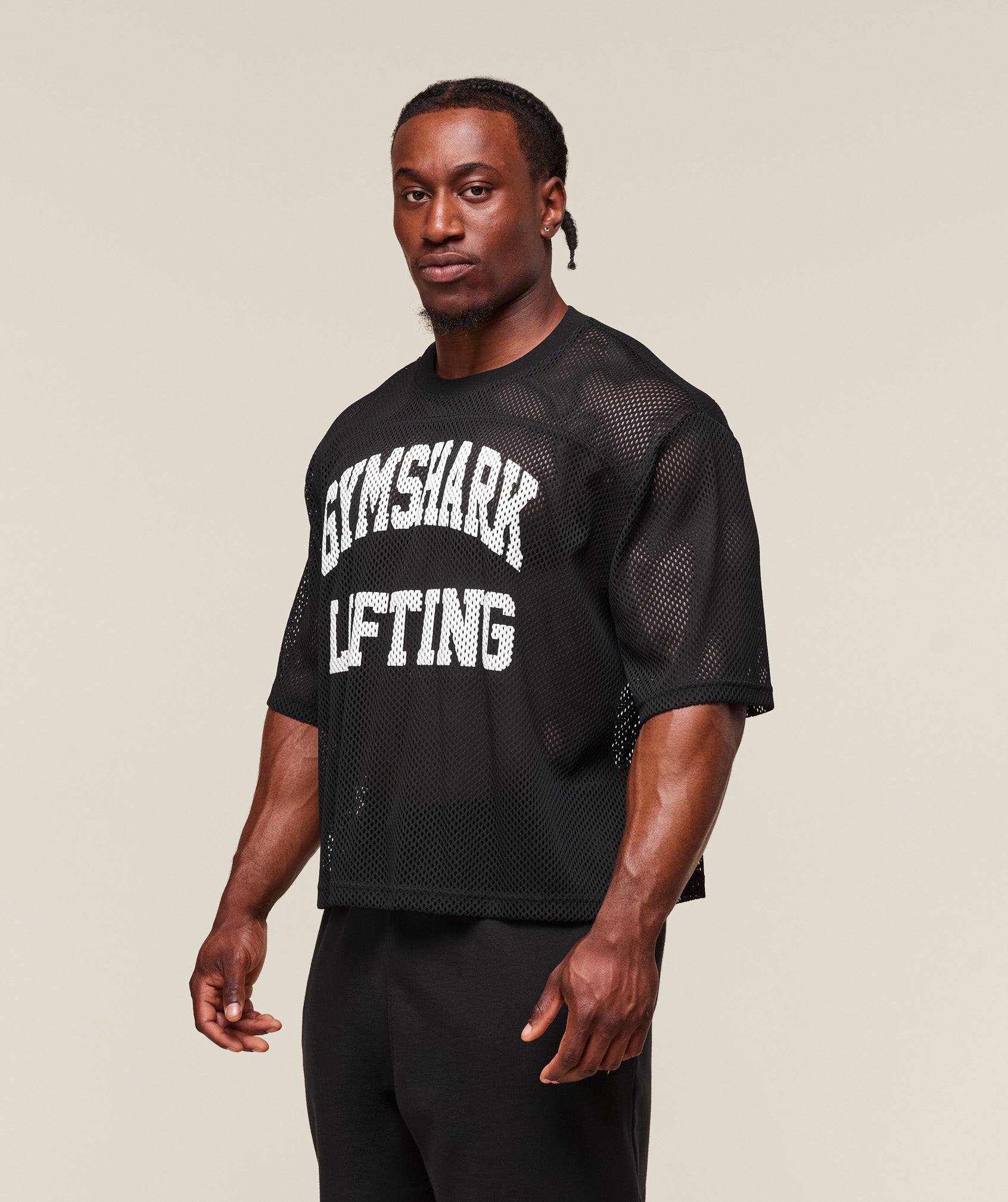 Gymshark Mesh Oversized T-Shirt Black
