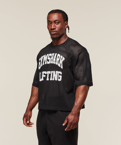 Gymshark Mesh Oversized T-Shirt Black