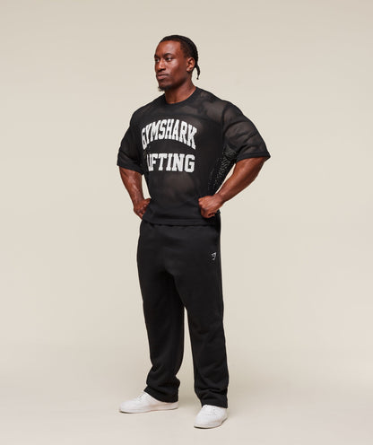 Gymshark Mesh Oversized T-Shirt Black