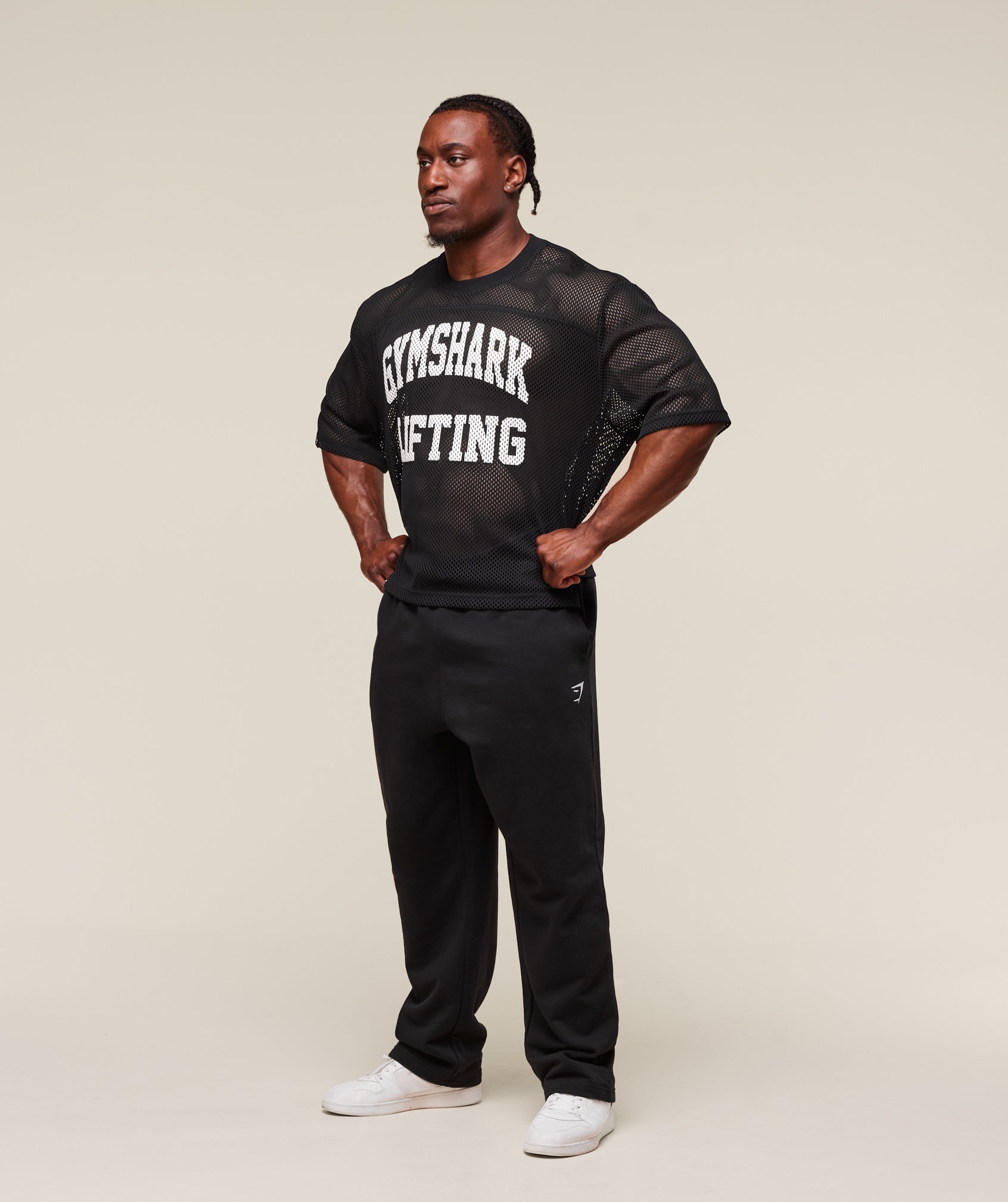 Gymshark Mesh Oversized T-Shirt Black