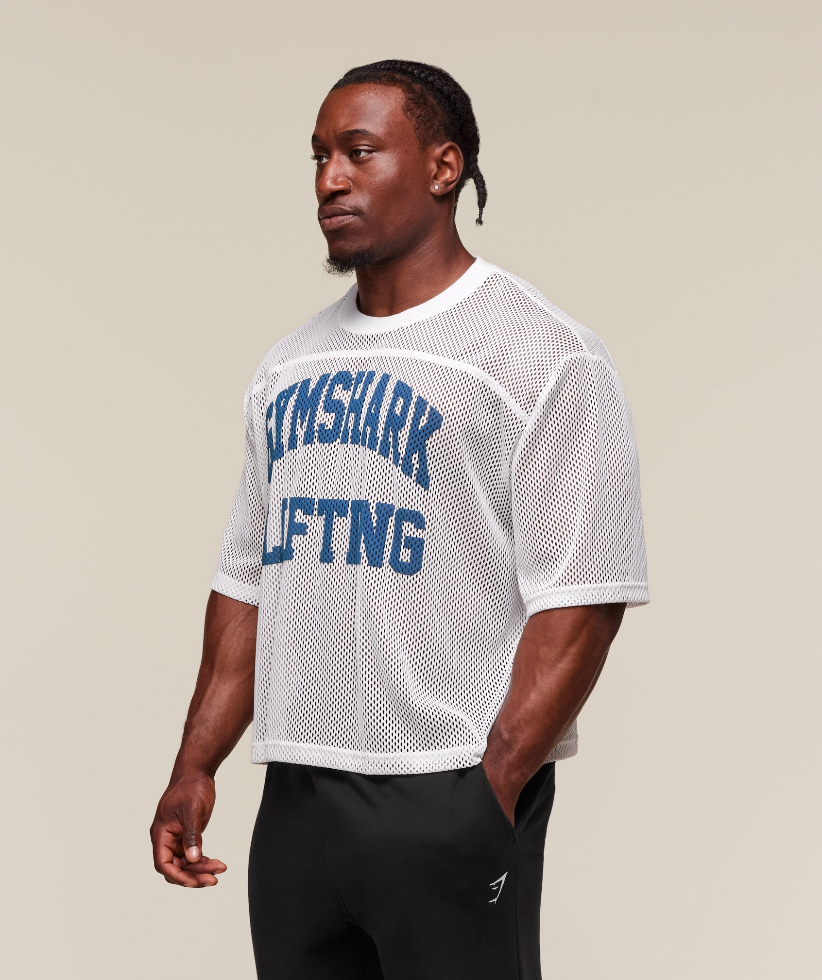Gymshark Mesh Oversized T-Shirt White