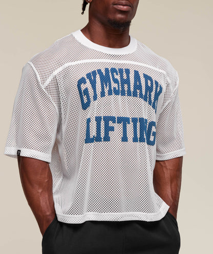 Gymshark Mesh Oversized T-Shirt White