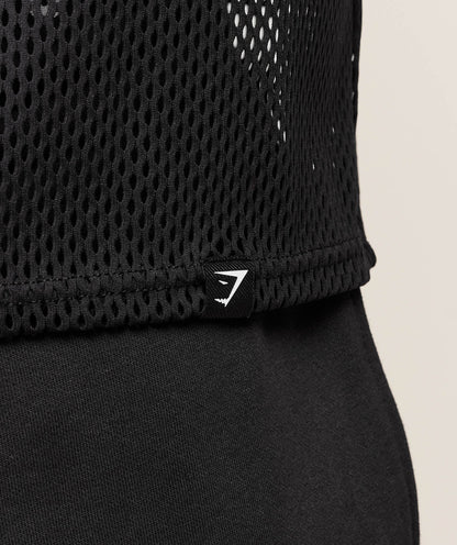 Gymshark Mesh Oversized Tank Black