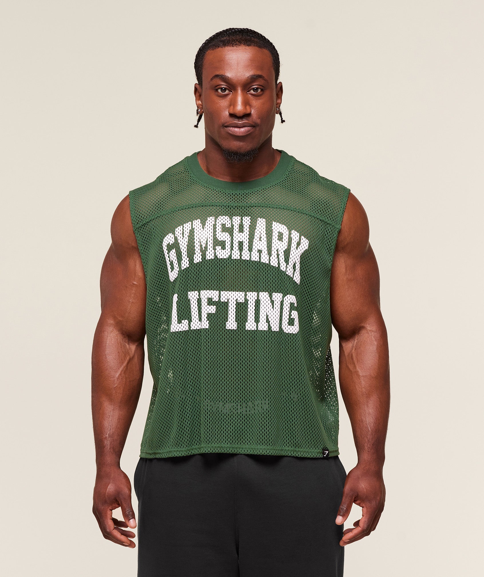 Gymshark Mesh Oversized Tank Classic Green
