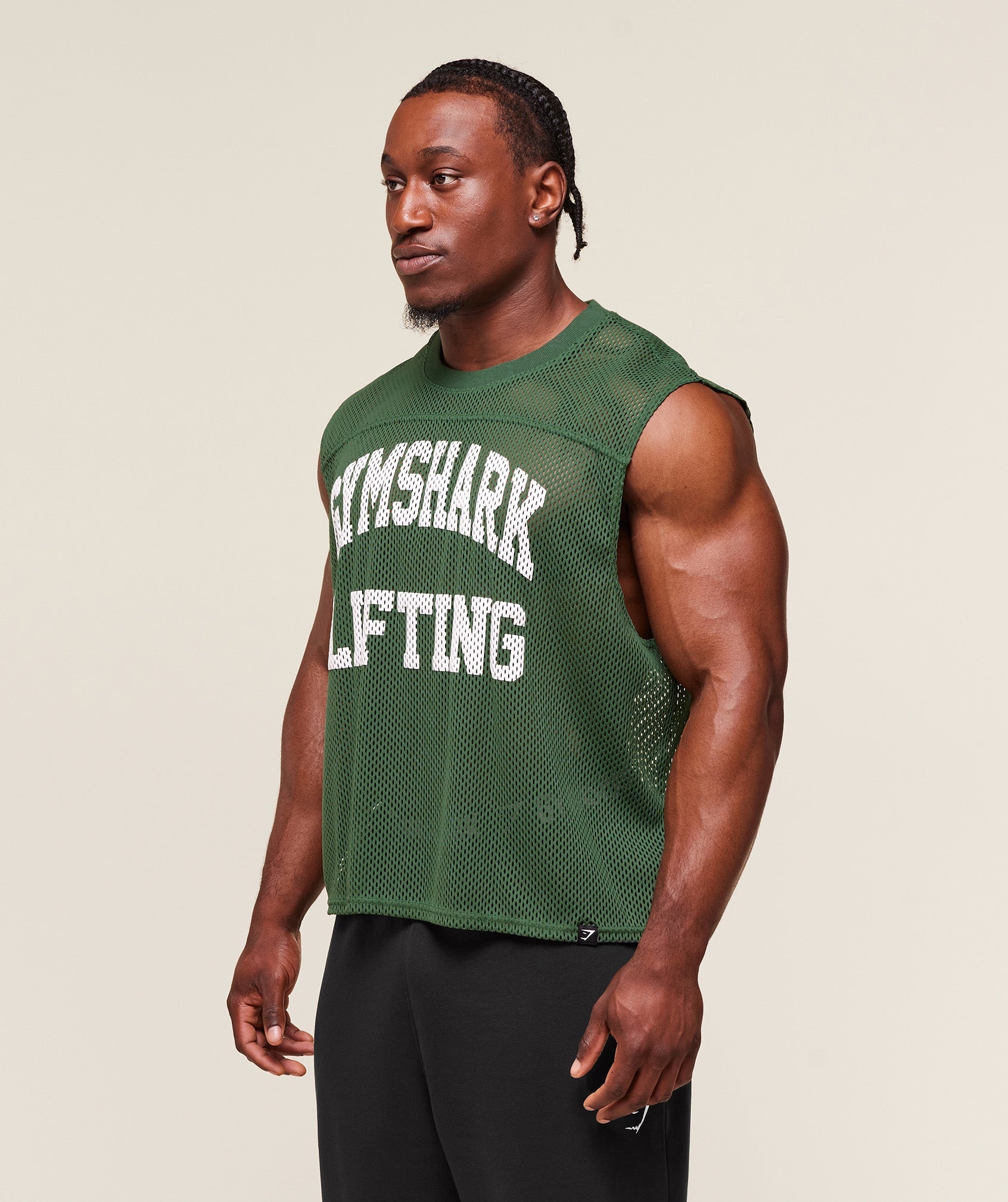 Gymshark Mesh Oversized Tank Classic Green