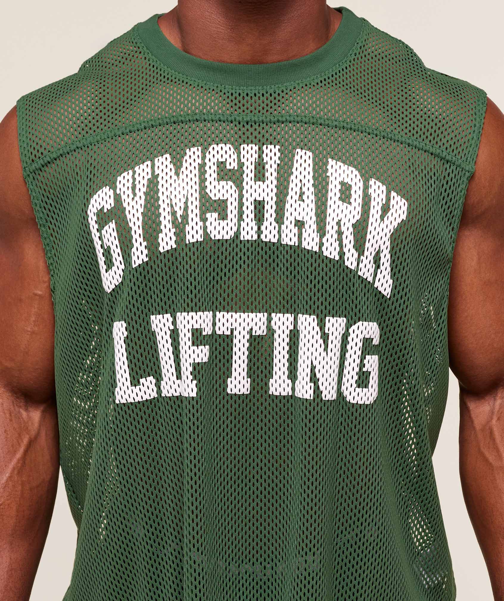 Gymshark Mesh Oversized Tank Classic Green
