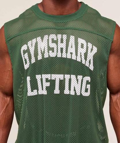Gymshark Mesh Oversized Tank Classic Green