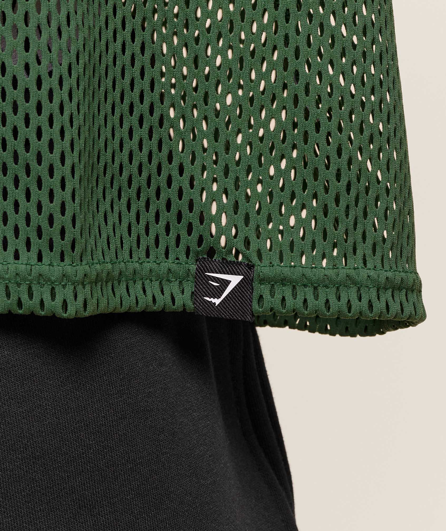 Gymshark Mesh Oversized Tank Classic Green
