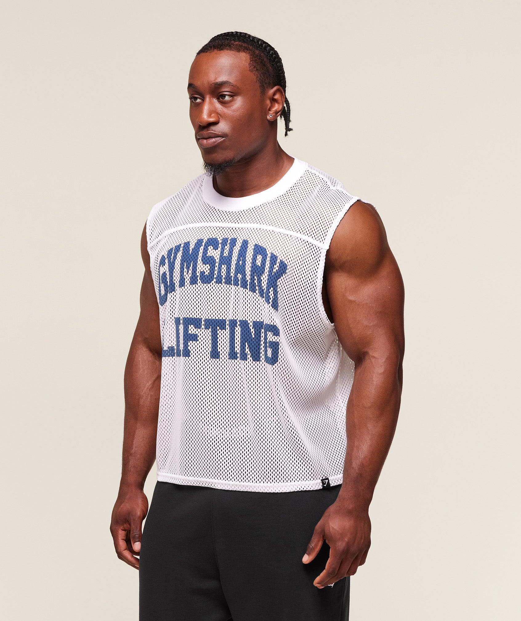 Gymshark Mesh Oversized Tank White