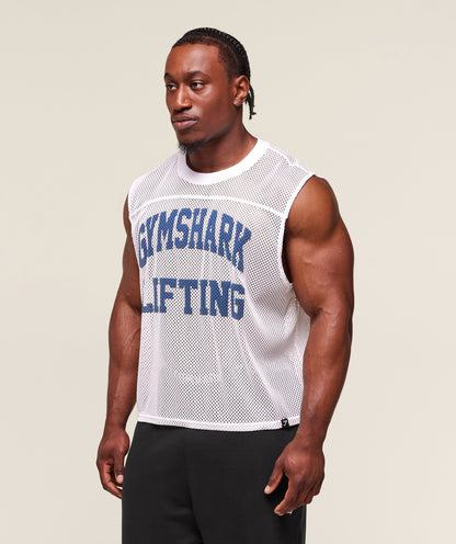 Gymshark Mesh Oversized Tank White