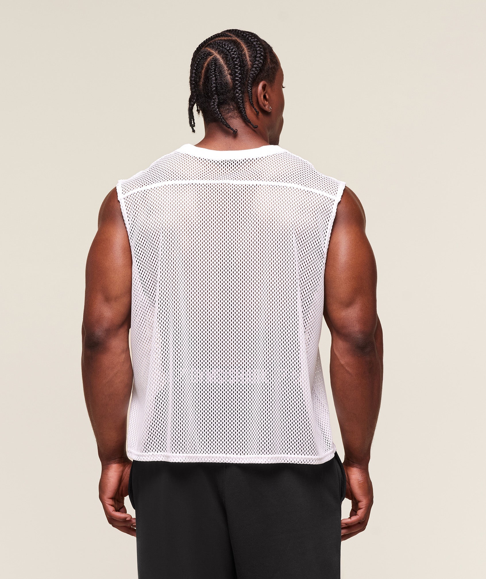 Gymshark Mesh Oversized Tank White