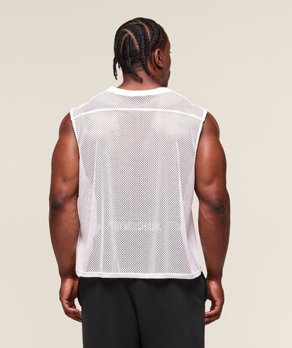 Gymshark Mesh Oversized Tank White